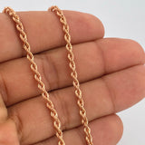 Cadena Lazo 4.9gr / 23 1/2 in / Oro Rosa +3 18K &