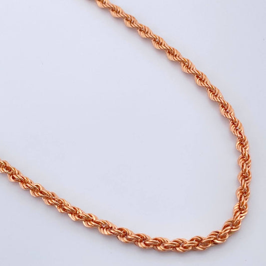 Cadena Lazo 4.9gr / 23 1/2 in / Oro Rosa +3 18K &