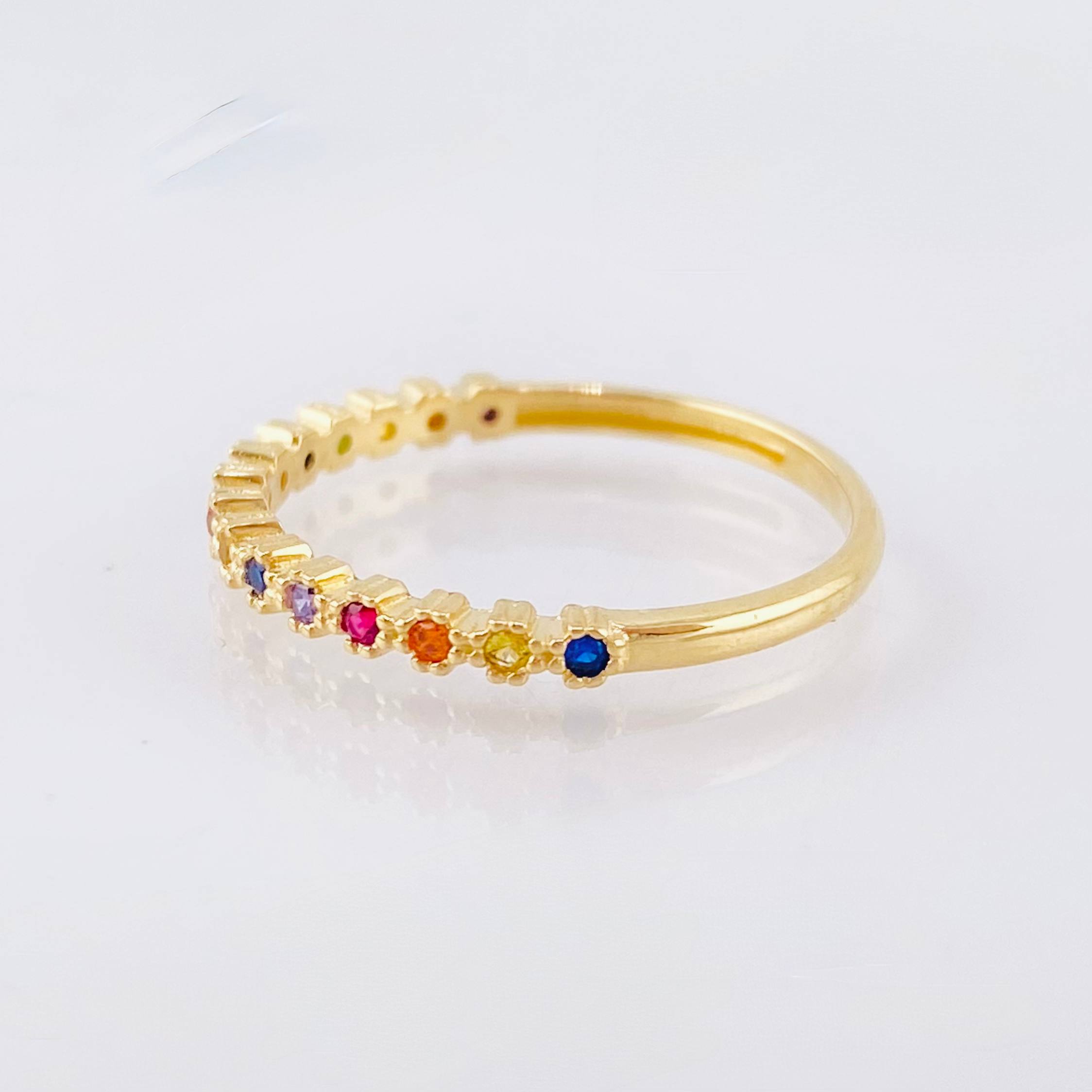 Anillo Churumbela Burbujas 1.65gr / T7 1/2 / Oro Amarillo 18K