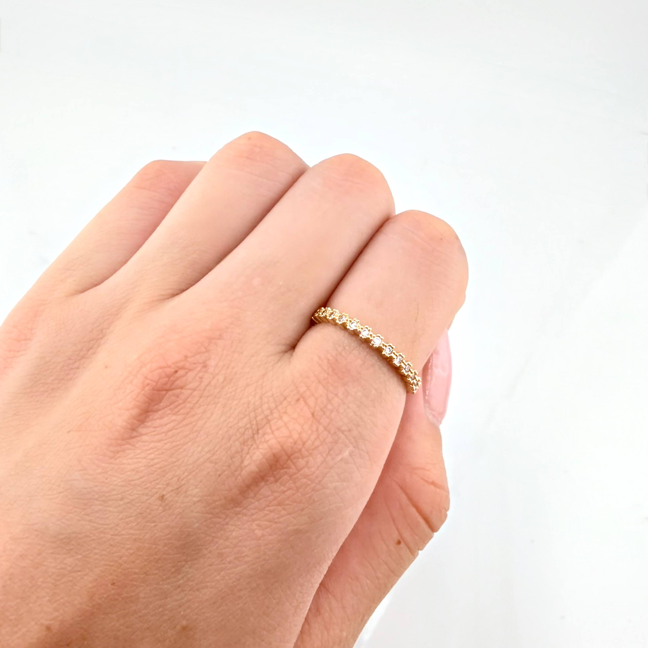 Anillo Churumbela Burbujas 1.7gr / T6 1/2 / Oro Amarillo 18K