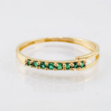 Anillo Carril Hueco 1.25gr / T8 3/4 / Oro Amarillo 18K *