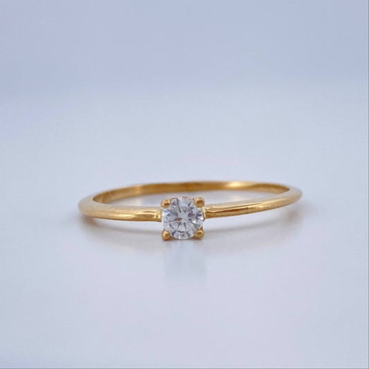 Anillo Solitario Diamante 0.9gr / T5 1/4 / Oro Amarillo 18K &