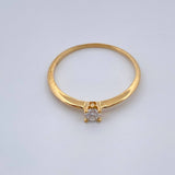 Anillo Solitario Diamante 0.9gr / T5 1/4 / Oro Amarillo 18K &