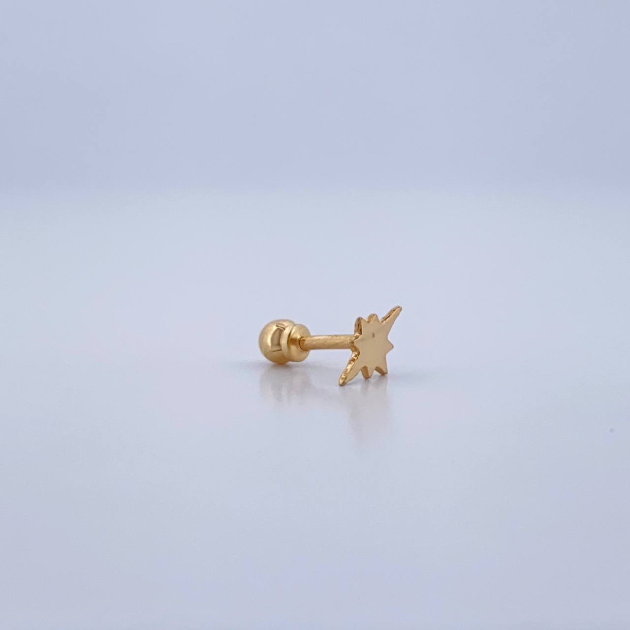Piercing Estrella Cardinal 0.3gr / 1/2 in / Oro Amarillo 18K &