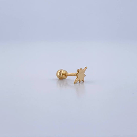 Piercing Estrella Cardinal 0.3gr / 1/2 in / Oro Amarillo 18K &