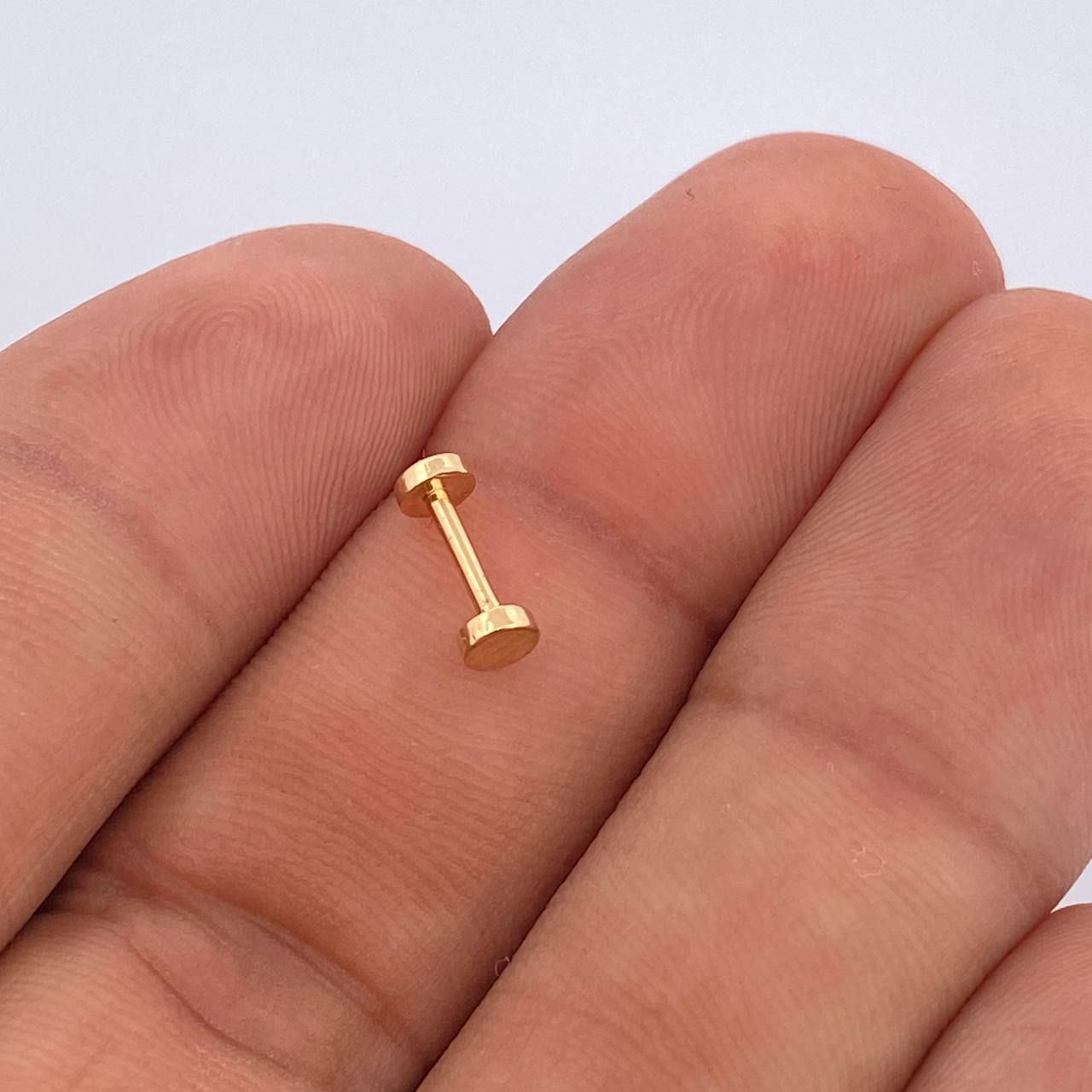 Piercing Circulo Plano 0.45gr / 1/2 in / Oro Amarillo 18K &