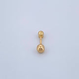 Bead Piercing 0.35gr / 0.5in / 18K Gold