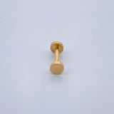 Piercing Circulo Plano 0.45gr / 1/2 in / Oro Amarillo 18K &