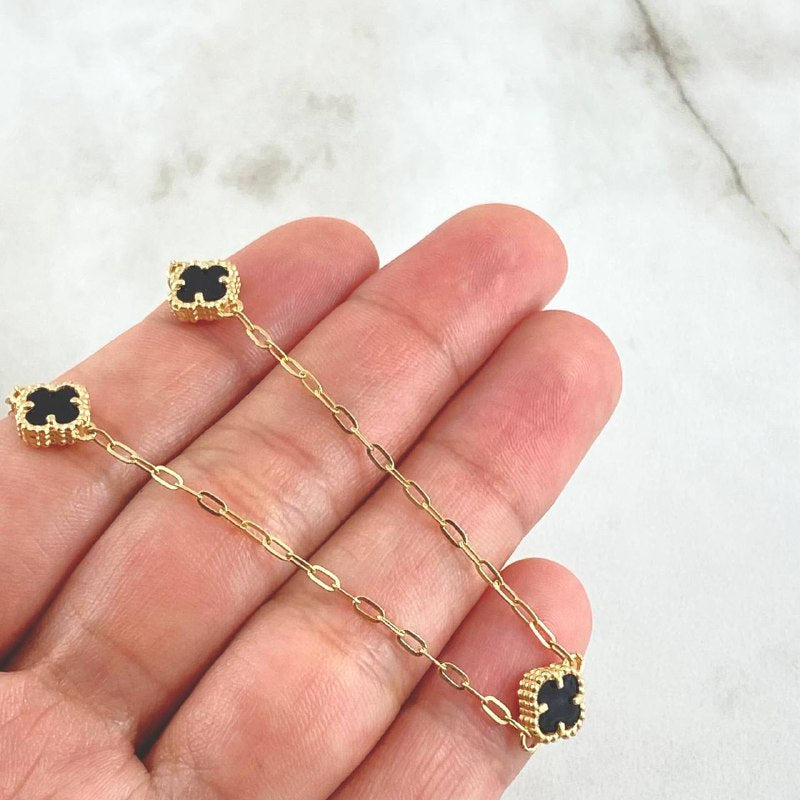 Clover Chain Continuous ring 6.4gr / 19.7in / 18K Gold ©