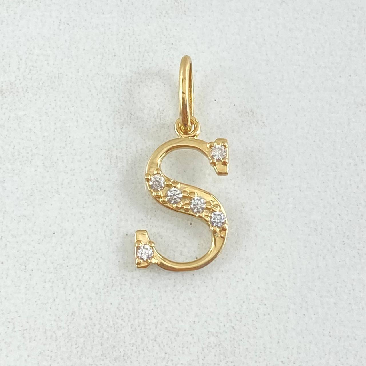 Pendant Letter S Silhouette 0.7gr / 2cm / 18K Gold
