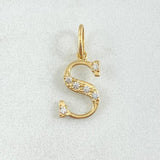 Pendant Letter S Silhouette 0.7gr / 2cm / 18K Gold