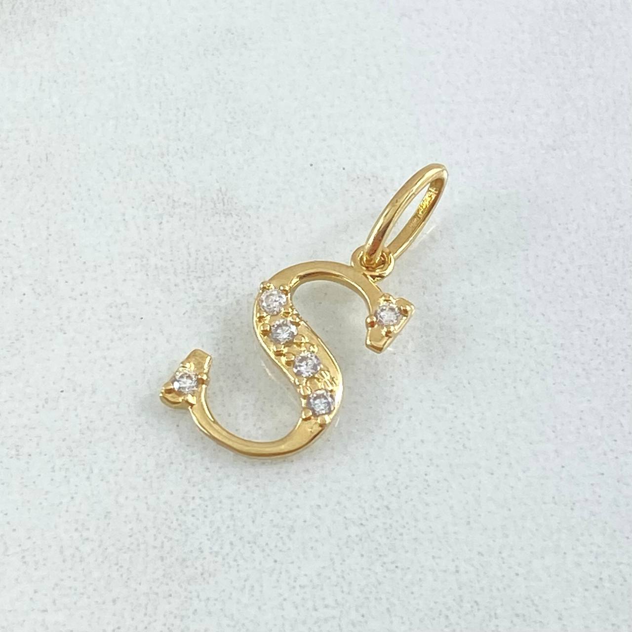 Pendant Letter S Silhouette 0.7gr / 2cm / 18K Gold