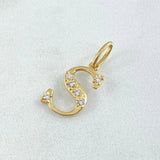 Pendant Letter S Silhouette 0.7gr / 2cm / 18K Gold
