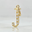 Pendant Letter J Silhouette 0.6gr / 2cm / 18K Gold