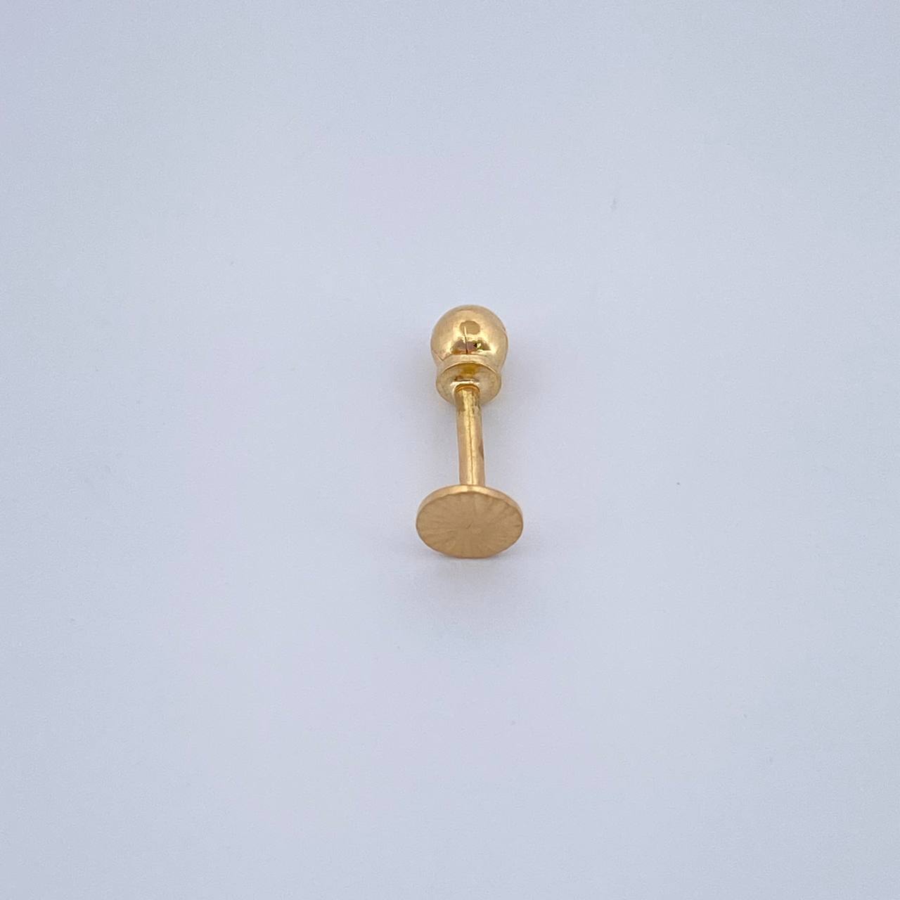 Piercing Circulo Plano 0.3gr / 1/2 in / Oro Amarillo 18K &