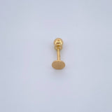 Piercing Circulo Plano 0.3gr / 1/2 in / Oro Amarillo 18K &