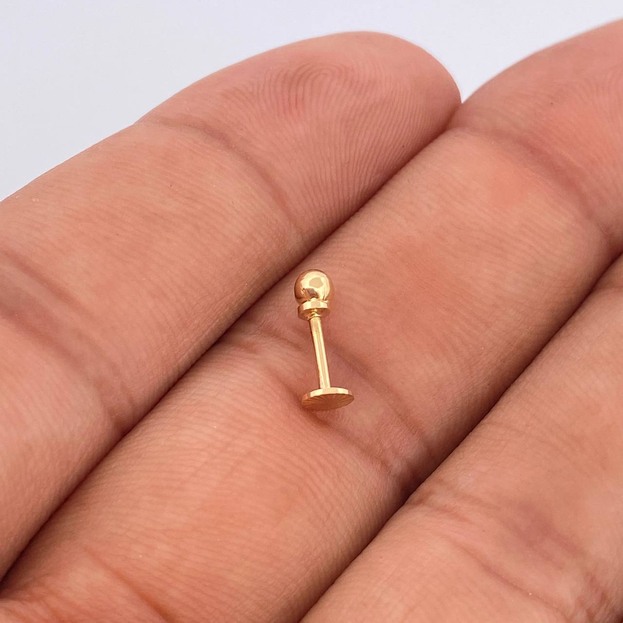 Piercing Circulo Plano 0.3gr / 1/2 in / Oro Amarillo 18K &