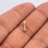 Piercing Circulo Plano 0.3gr / 1/2 in / Oro Amarillo 18K &