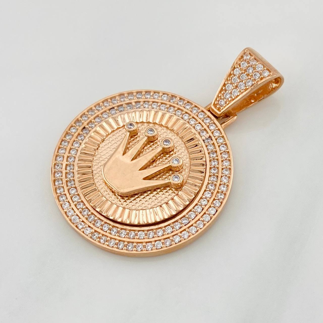Dije Corona 7.15g / 1 1/2 in Oro Rosa 18K