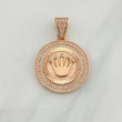 Dije Corona 7.15g / 1 1/2 in Oro Rosa 18K