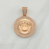 Dije Corona 7.15g / 1 1/2 in Oro Rosa 18K
