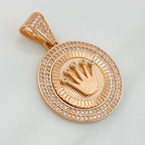 Dije Corona 7.15g / 1 1/2 in Oro Rosa 18K