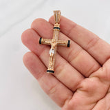 Dije Cruz Cristo 7.7g / 2 in Dos Oros Blanco Rosa 18K