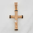 Dije Cruz Cristo 7.7g / 2 in Dos Oros Blanco Rosa 18K