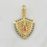 Dije Virgen de Guadalupe 6.55g / 1 1/2 in Dos Oros Amarillo Blanco 18K