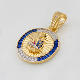 Dije Virgen de Guadalupe 7g / 1 1/2 in Dos Oros Amarillo Blanco 18K