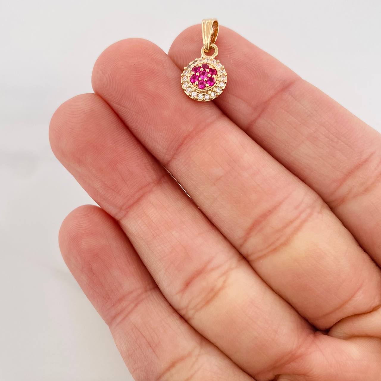 Dije Halo Circulo 0.9g / 1/2 in Oro Amarillo 18K