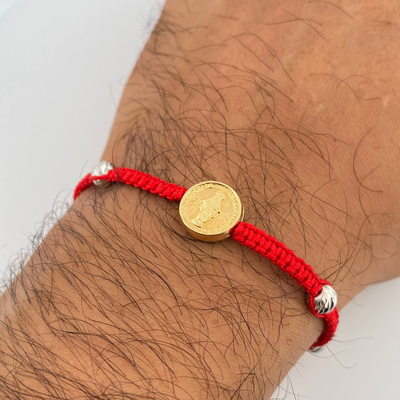 Red Miraculous Virgin Bracelet 1.65gr / 18K Gold &