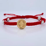 Red Miraculous Virgin Bracelet 1.65gr / 18K Gold &