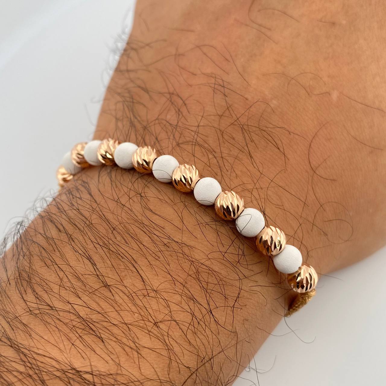 Beige Bracelet Beads 1.6gr / 18K Gold &