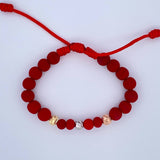 Red Bracelet Beads 0.65gr / 18K Gold &