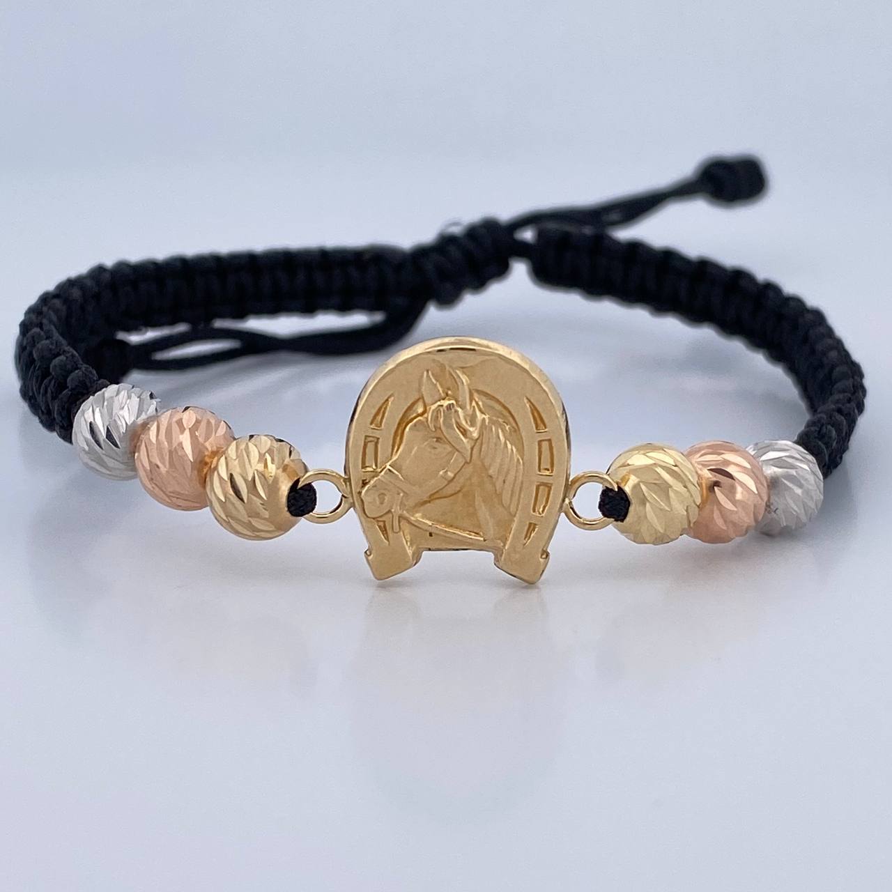 Black Horseshoe Bracelet 2.35gr / 18K Gold &
