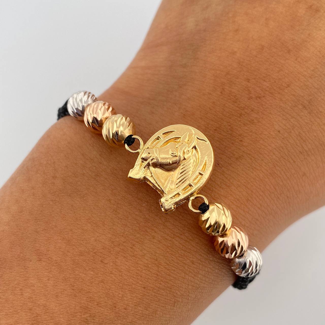 Black Horseshoe Bracelet 2.35gr / 18K Gold &