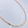 Cadena Rustica Ojiva 7.3gr / 51.8cm / 3.2mm Punteada Oro Amarillo 18K &