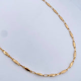 Cadena Rustica Ojiva 7.3gr / 51.8cm / 3.2mm Punteada Oro Amarillo 18K &