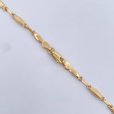Cadena Rustica Ojiva 7.3gr / 51.8cm / 3.2mm Punteada Oro Amarillo 18K &