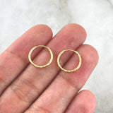 Candongas Aro Rayado 0.55gr / 1/2 in / Oro Amarillo 18K ©