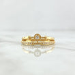 Ring Solitaire Horizontal Oval 2.9gr / Size 7 3/4 / White Zircons 18K Yellow Gold ©