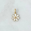Pendant Flower 0.95gr / 1.6cm / White Resin 18K Yellow Gold ©