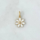 Pendant Flower 0.95gr / 1.6cm / White Resin 18K Yellow Gold ©