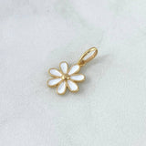 Pendant Flower 0.95gr / 1.6cm / White Resin 18K Yellow Gold ©