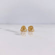 Stud Earrings Tres Aros 0.75gr / Striped 18K Yellow Gold #