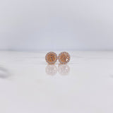 Topos Arbol De Vida 0.85gr / Circones Blancos Oro Rosa 18K $