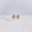 Topos Cruz 0.7gr / Circones Blancos Oro Rosa 18K #
