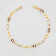 Rustic Barrel Bracelet 4.7g / 8 1/2 in / 3.9mm Three Golds 18K
