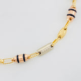 Rustic Barrel Bracelet 4.7g / 8 1/2 in / 3.9mm Three Golds 18K